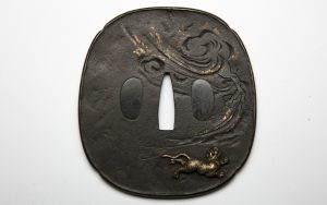 Edo tsuba Moro antik Budapest